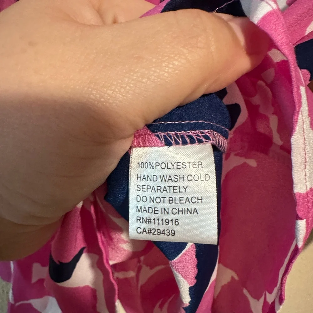 Anthropologie Yumi Kim Floral Peasant Blouse Pink Blue & White Size‎ Medium